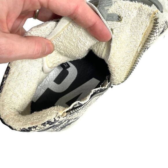 P448 Star2.0 mid top leather Sneakers in Silver‎ Python Sz 37 - Picture 7 of 11